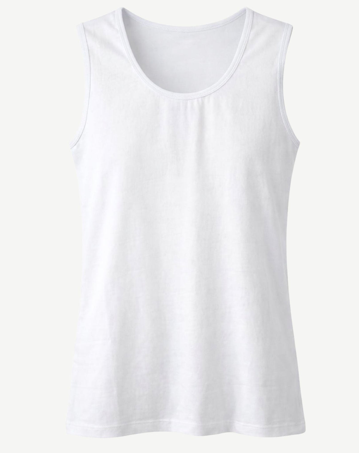 White Pima Cotton Tank Top – 100% Cotton Corfu Jeans