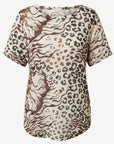 Dune Leopard Burnout Jersey Animal Print Top Corfu Jeans