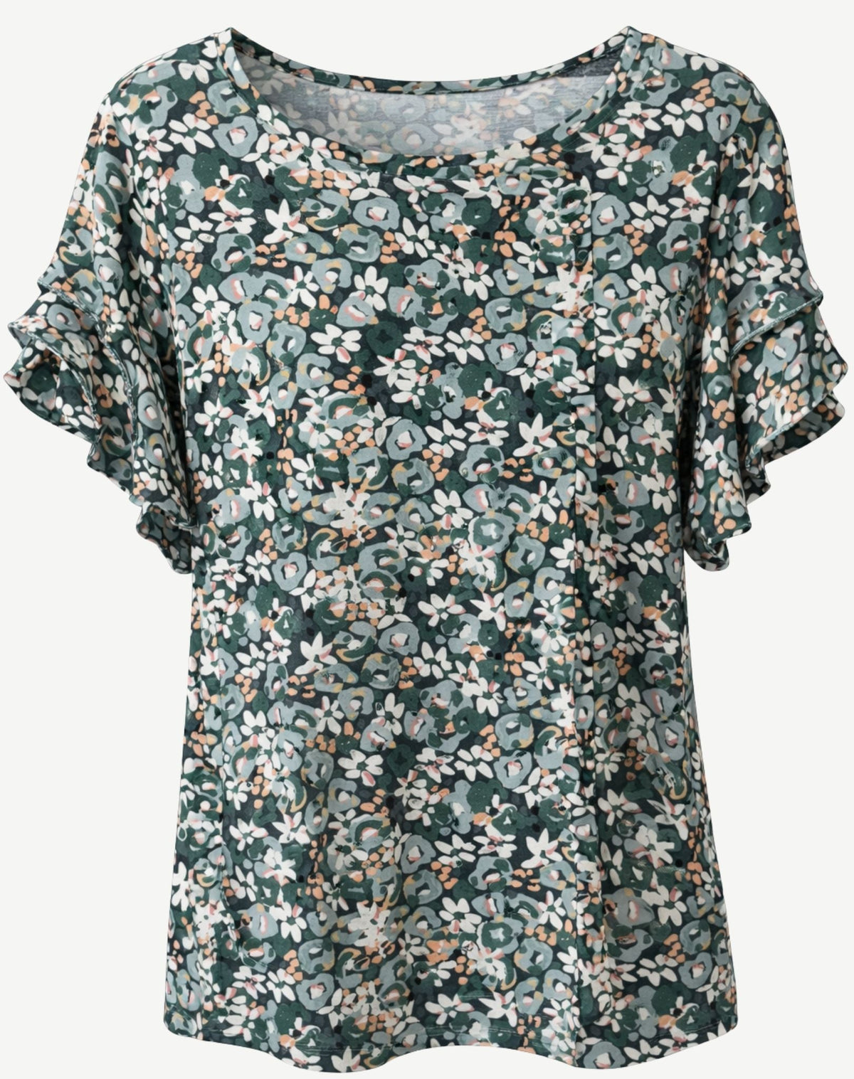 Sage Printed Knit Jersey Top Corfu Jeans