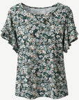 Sage Printed Knit Jersey Top Corfu Jeans