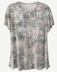Palms & Pastels Cotton Rich Burnout Jersey Top Corfu Jeans