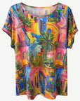Balcony Heights Summer Burnout Floral Top Corfu Jeans