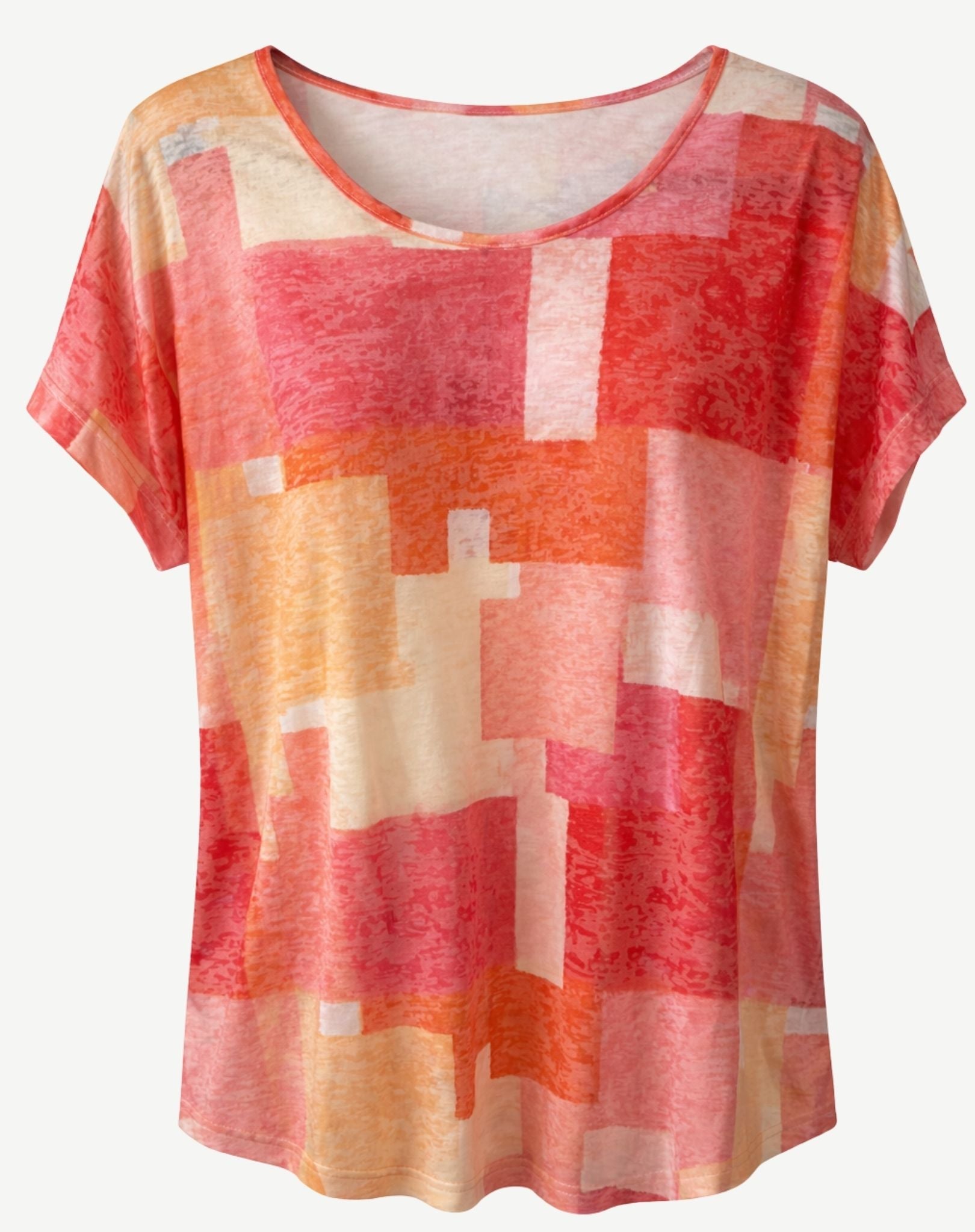 Block Party Summer Burnout Print Top Corfu Jeans