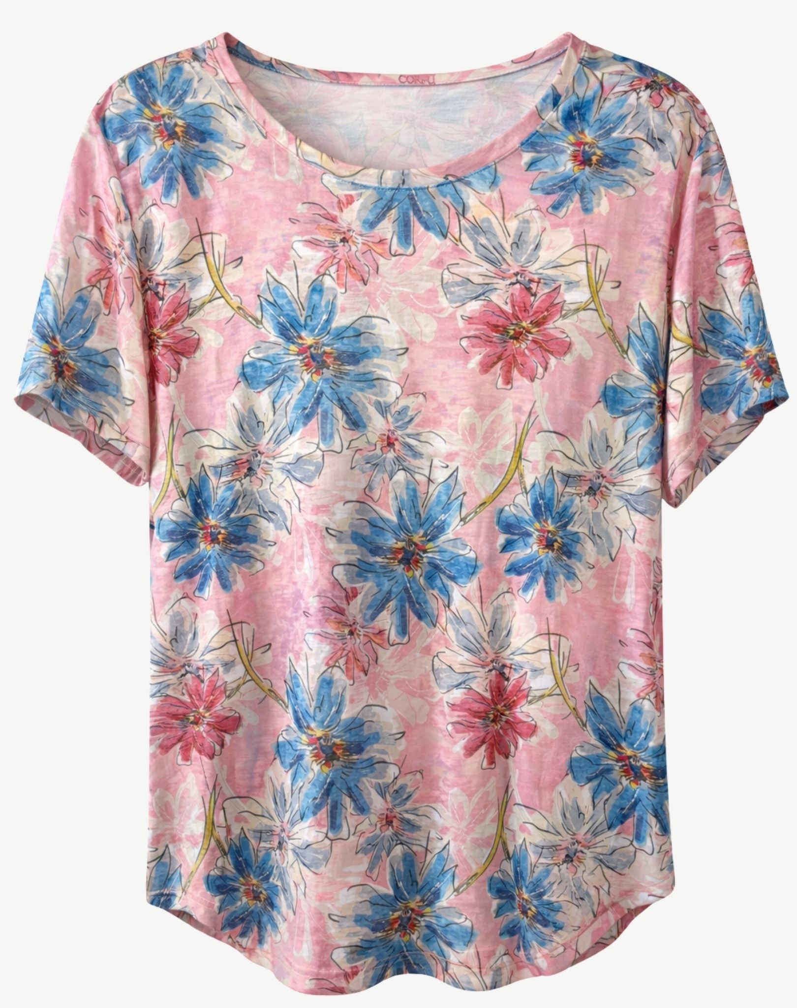Daisy Drift Summer Burnout Floral Top Corfu Jeans