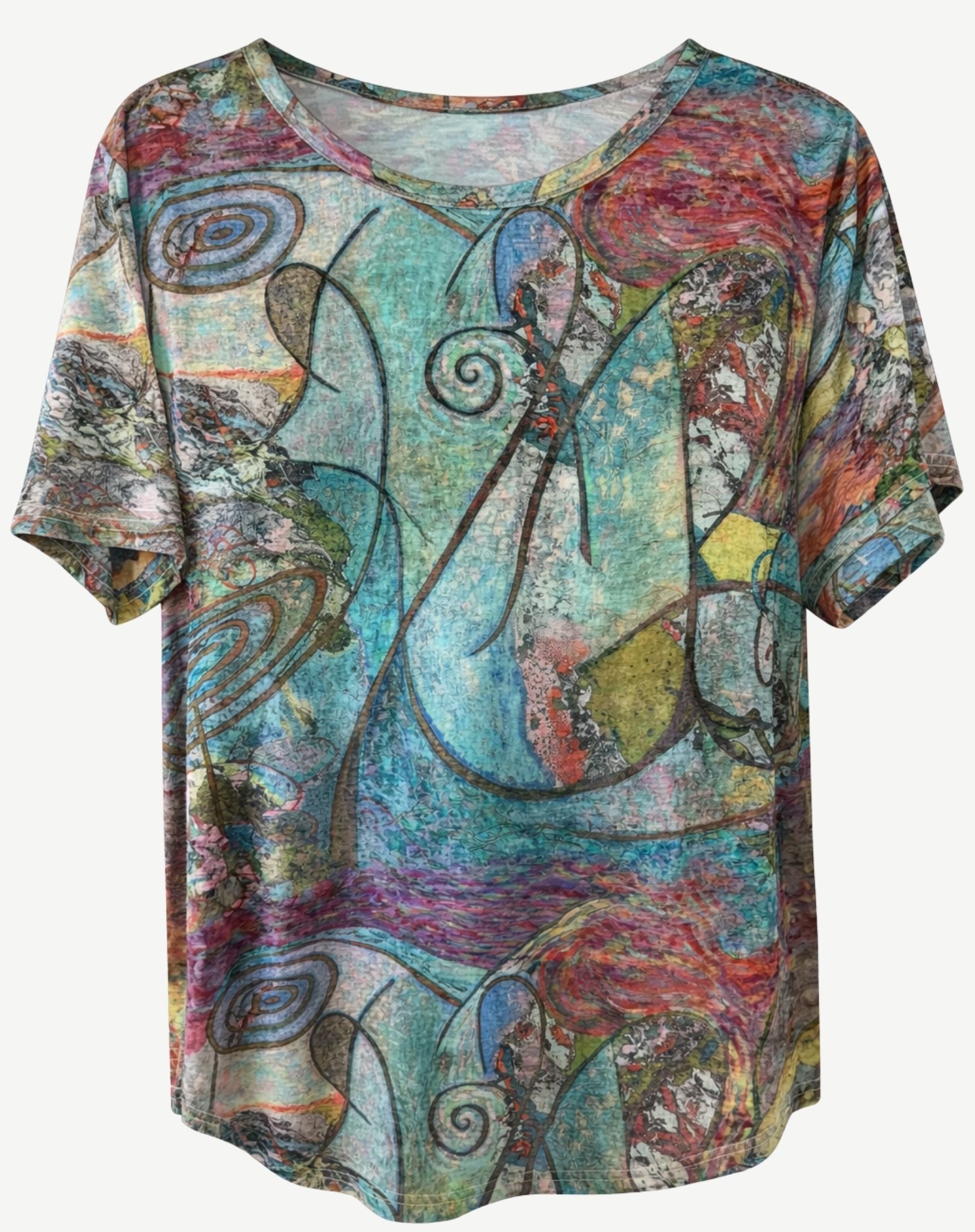 Lucid Lines Summer Burnout Print Top Corfu Jeans