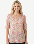 Festival Fever Cotton Rich Burnout Jersey Top
