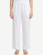 White Linen Elasticated Pants