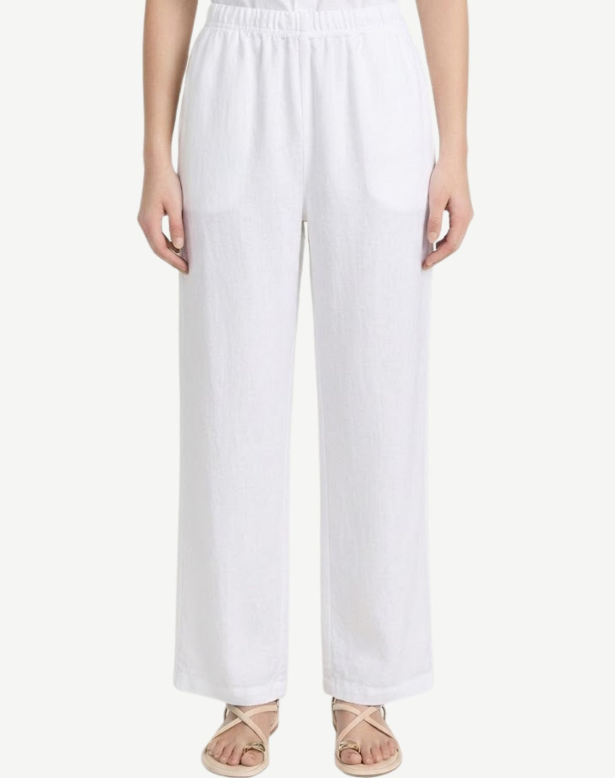 White Linen Elasticated Pants Corfu Jeans