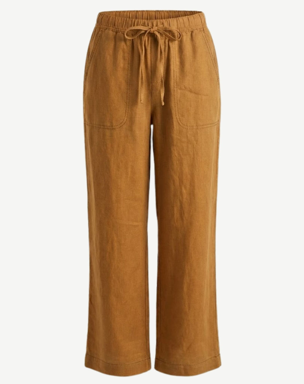 Caramel Linen Drawstring Pants Corfu Jeans