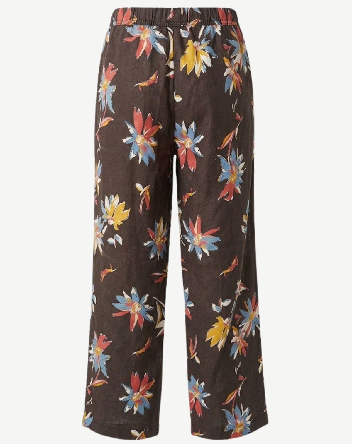Sun Petal Printed Linen Drawstring Pants Corfu Jeans