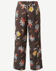 Sun Petal Printed Linen Drawstring Pants Corfu Jeans