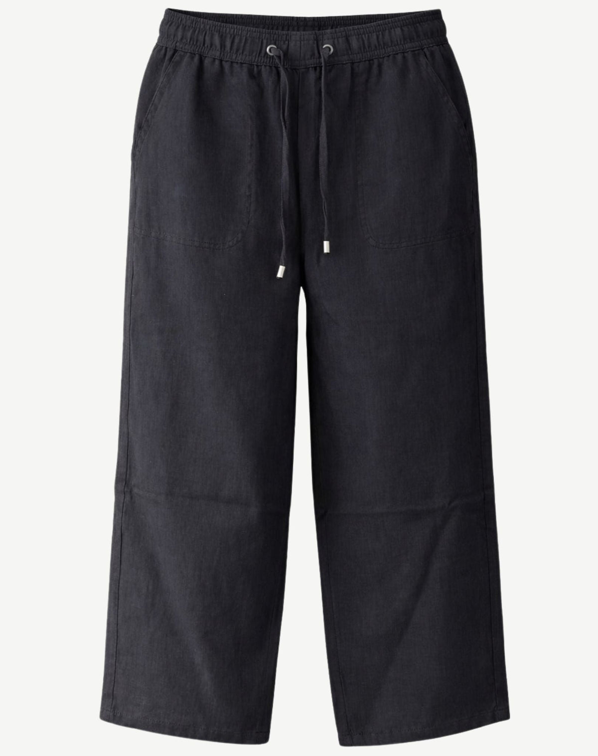 Black Cropped Linen Pants Corfu Jeans