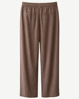 Mocha Mousse Cropped Linen Pants Corfu Jeans