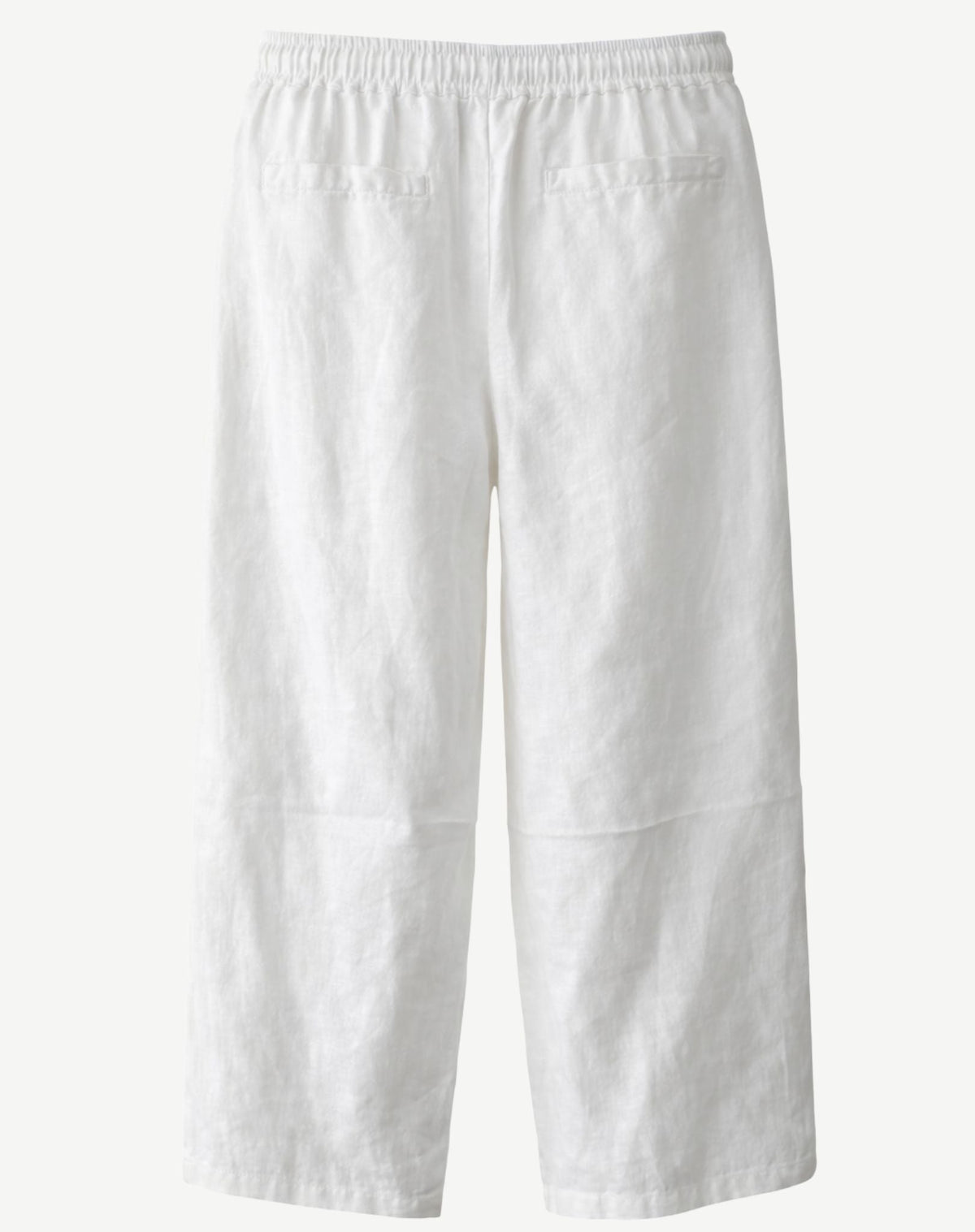White Cropped Linen Pants Corfu Jeans