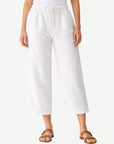 White Cropped Linen Pants Corfu Jeans