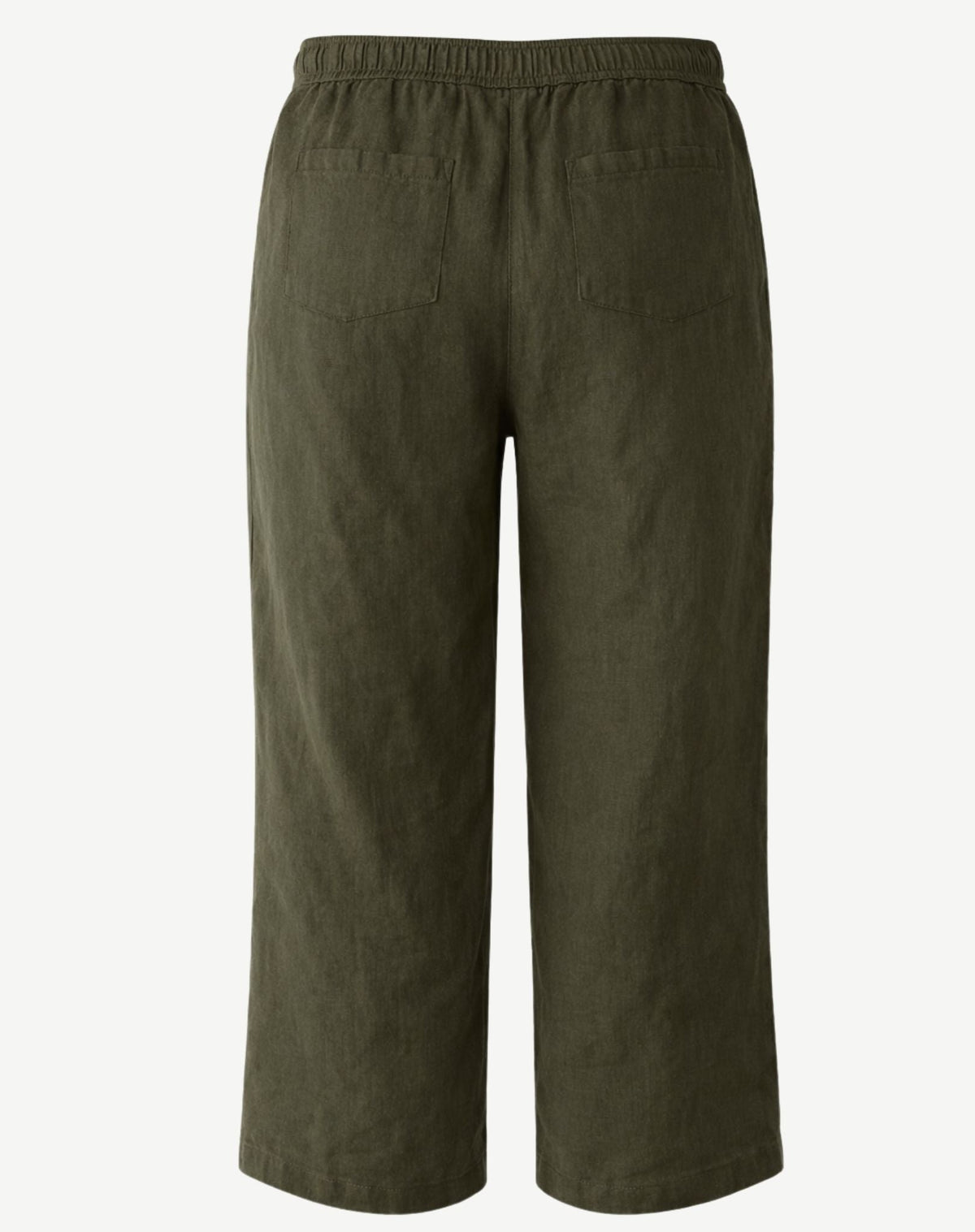 Olive Linen Crossover Crop Pants Corfu Jeans