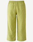 Pistachio Linen Crossover Crop Pants Corfu Jeans
