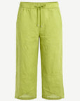 Pistachio Linen Crossover Crop Pants Corfu Jeans