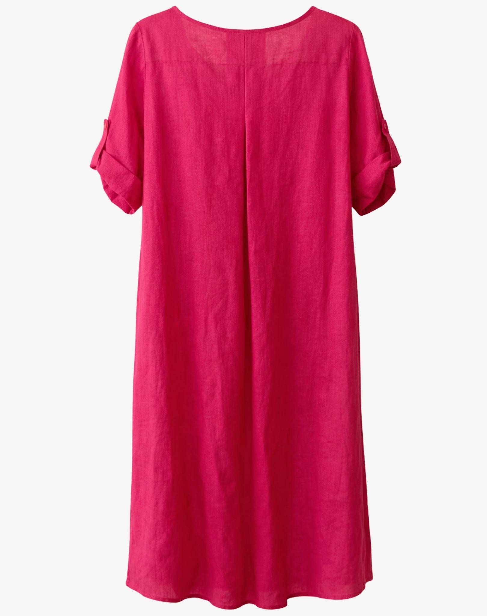 Gypsy Pink Linen Midi Dress Corfu Jeans