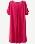 Gypsy Pink Linen Midi Dress Corfu Jeans