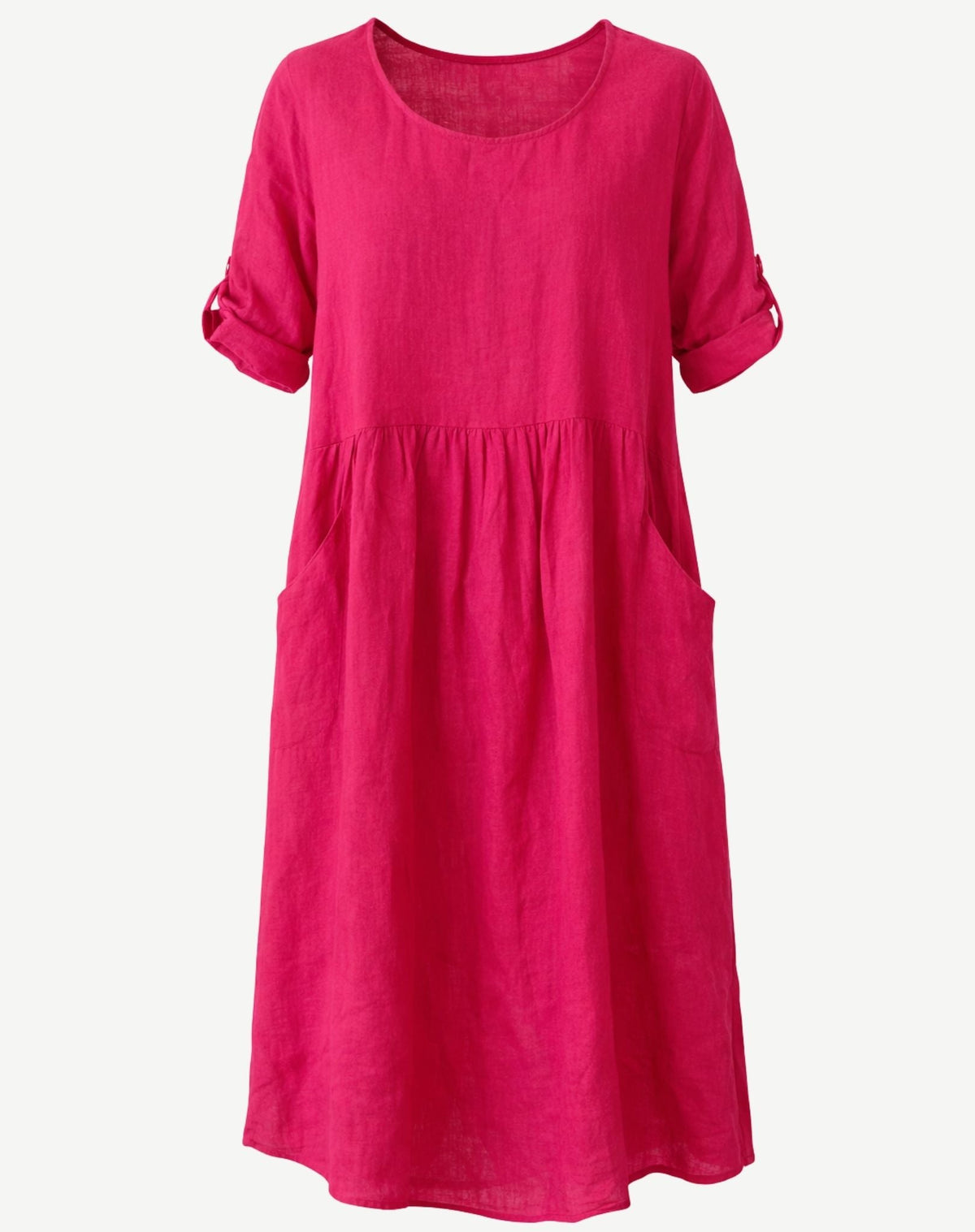 Gypsy Pink Linen Midi Dress Corfu Jeans