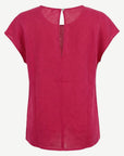 Sakura Pleat Detail Linen Top Corfu Jeans
