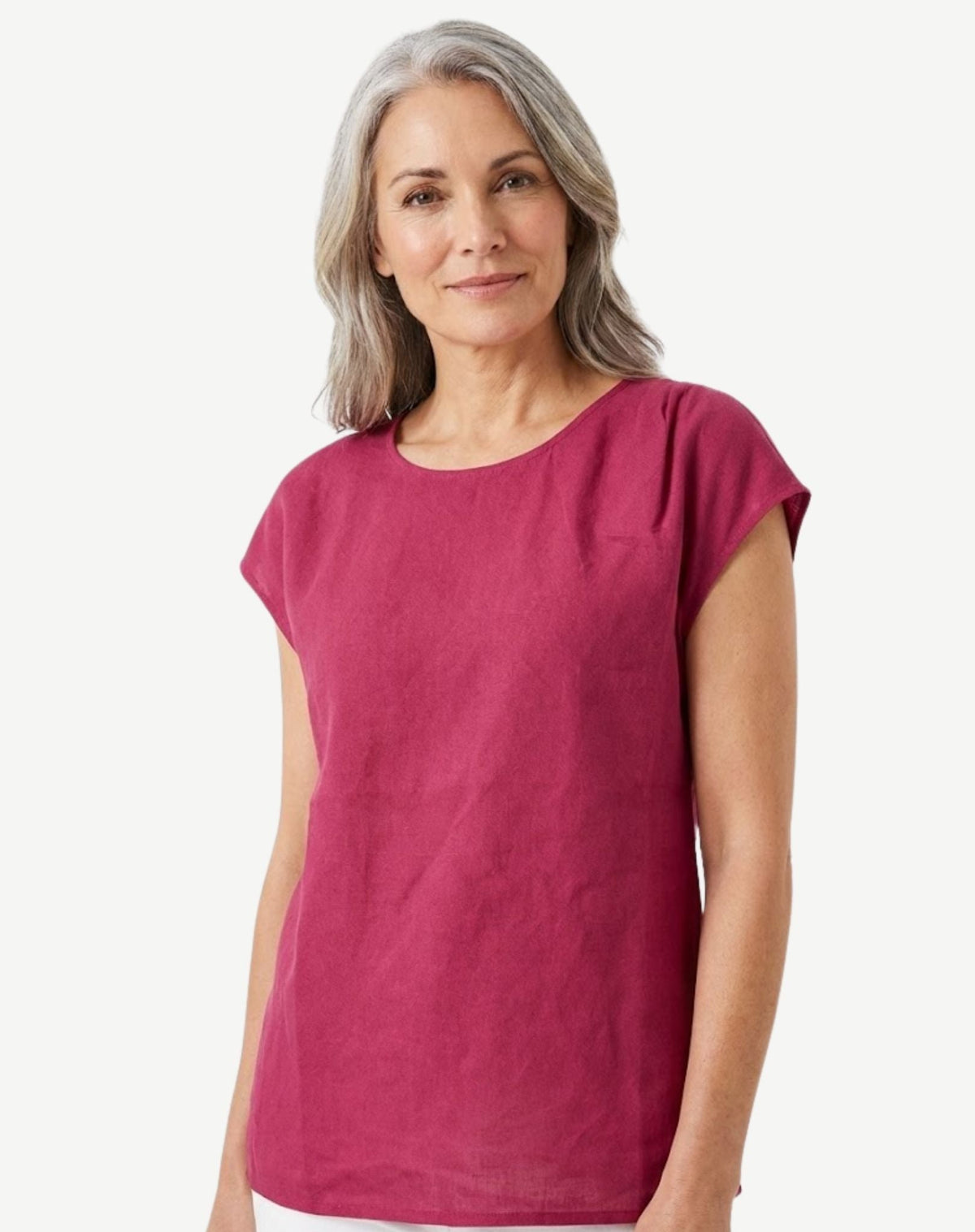 Sakura Pleat Detail Linen Top Corfu Jeans
