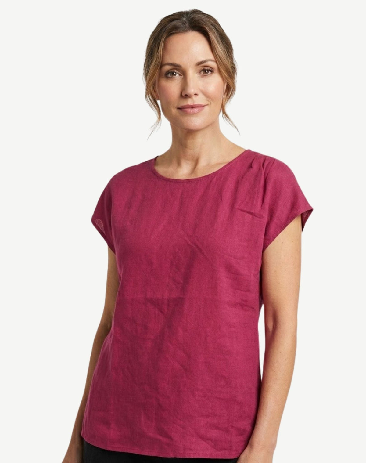 Sakura Pleat Detail Linen Top Corfu Jeans