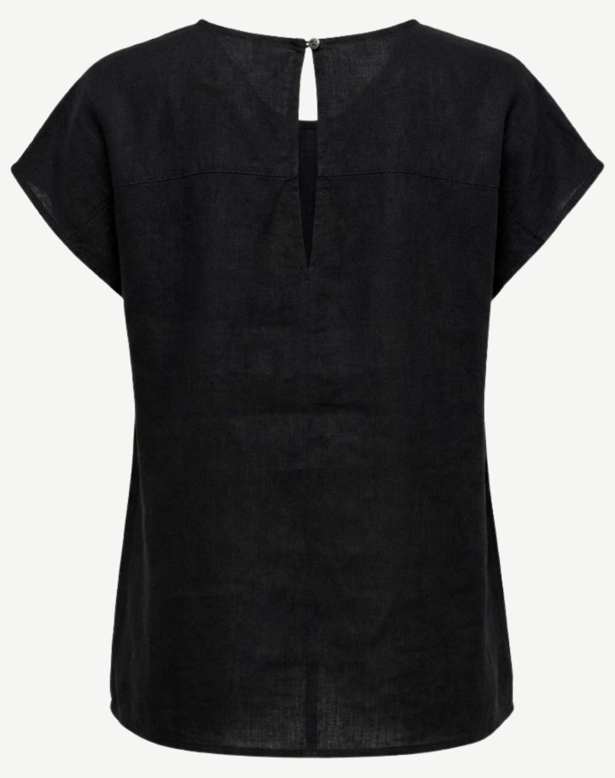 Black Pleat Detail Linen Top Corfu Jeans