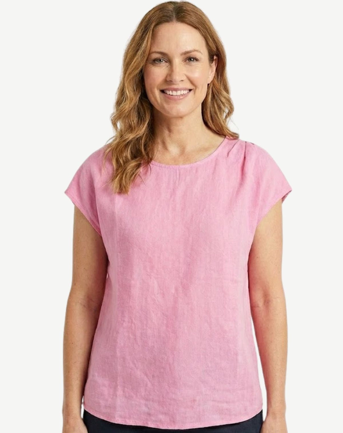 Sakura Pleat Detail Linen Top Corfu Jeans