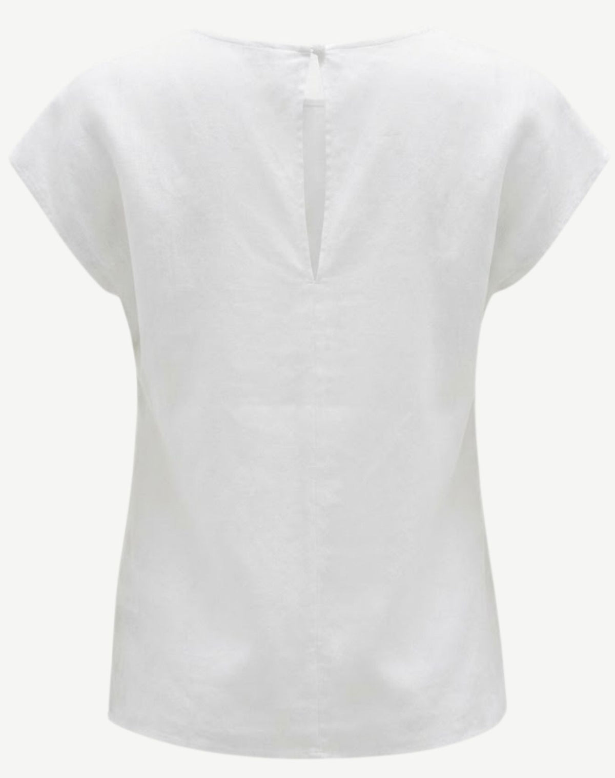 White Pleat Detail Linen Top Corfu Jeans