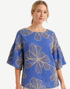 Linen Bloom Floral Top