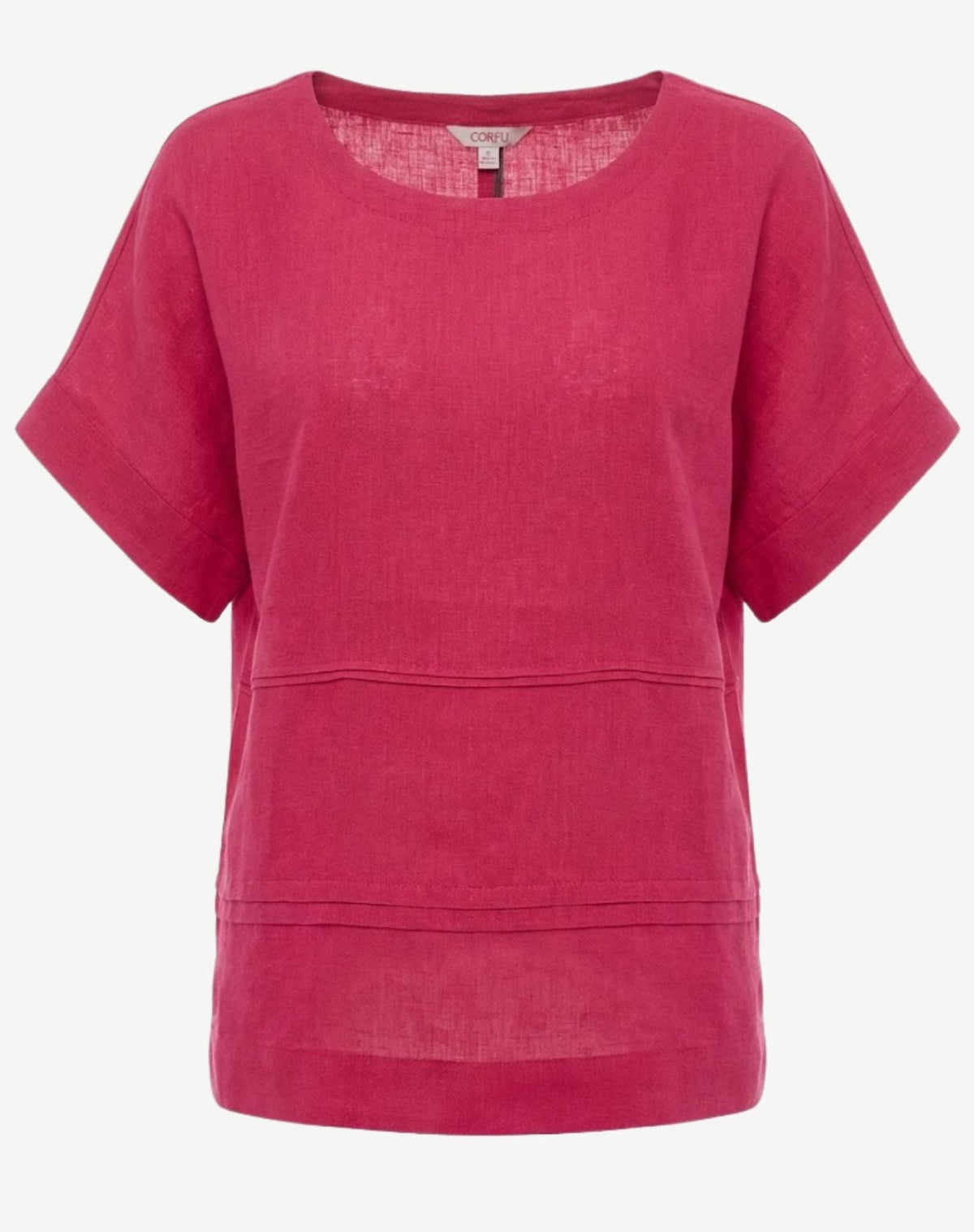 Berry Pintuck Detail Linen Top Corfu Jeans