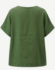 Fern Pintuck Detail Linen Top Corfu Jeans