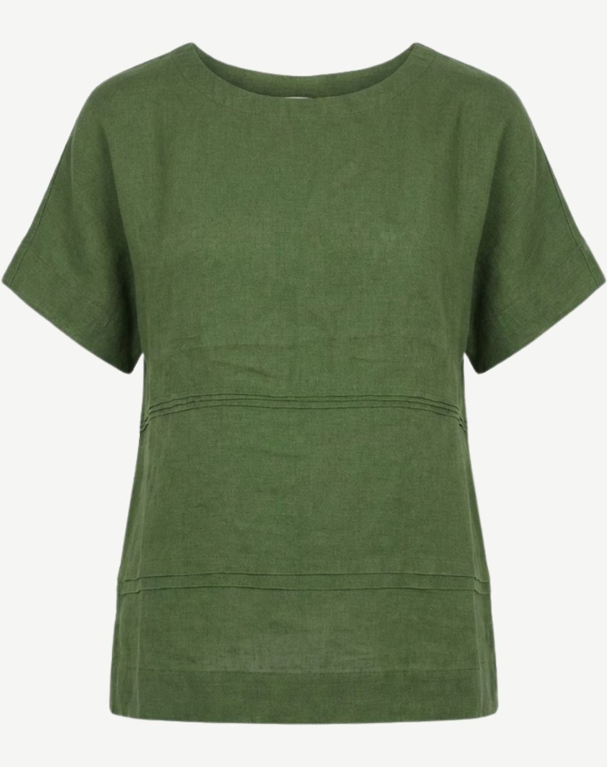 Fern Pintuck Detail Linen Top Corfu Jeans