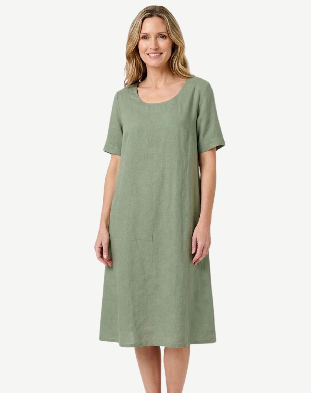 Agave Linen Midi Dress Corfu Jeans