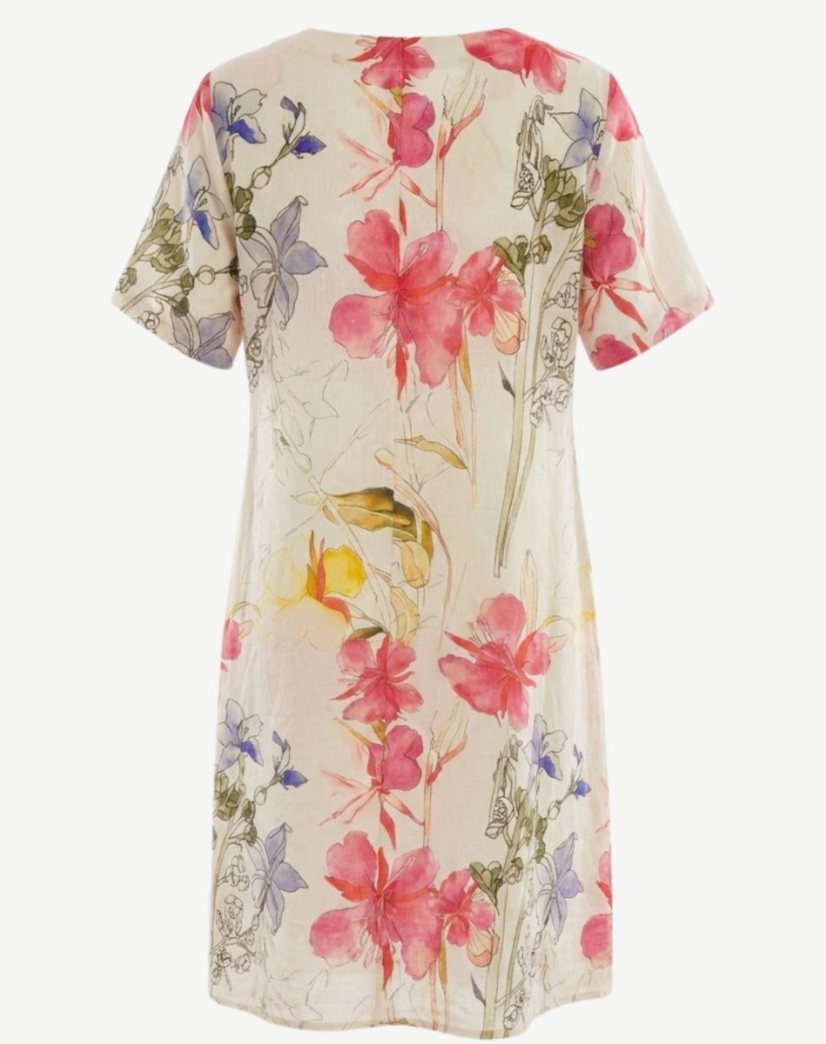 Enchanted Floral Linen Midi Dress Corfu Jeans