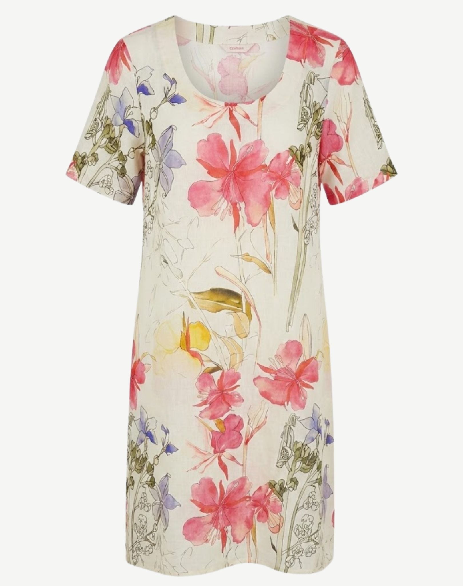 Enchanted Floral Linen Midi Dress Corfu Jeans