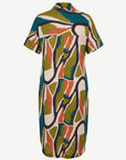 Organic Lines Printed Linen Midi Dress Corfu Jeans