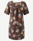 Sun Petal Printed Linen Midi Dress Corfu Jeans