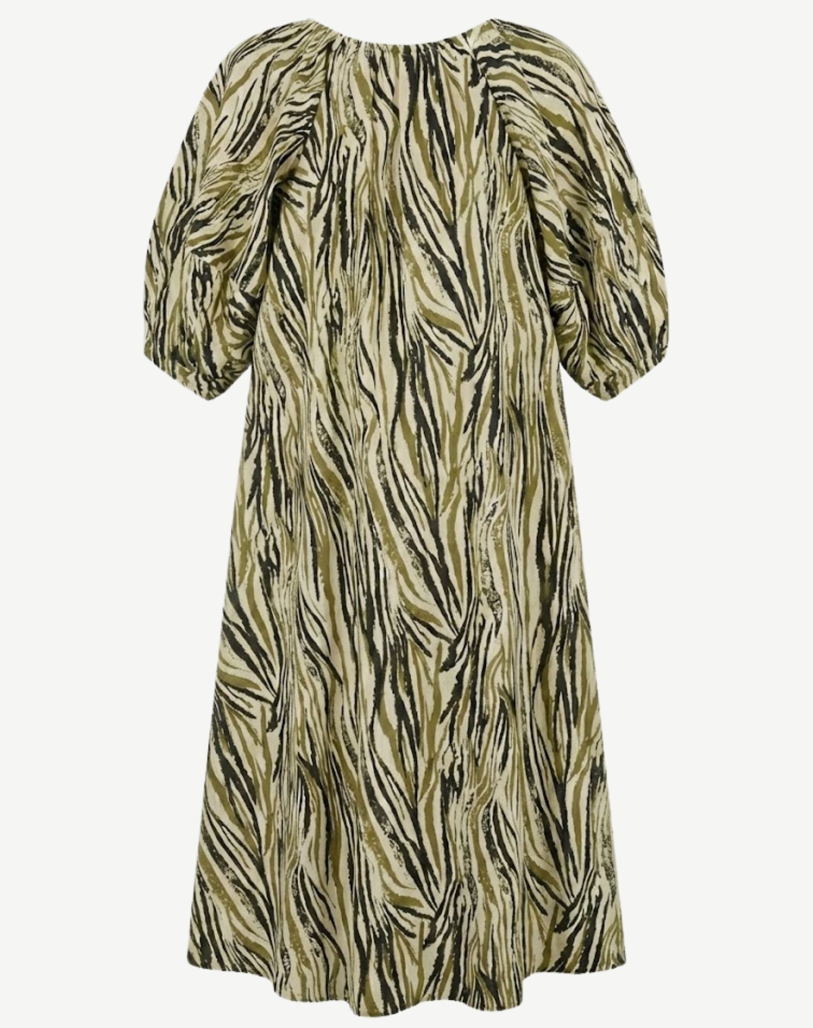 Abstract Animal Linen Midi Dress Corfu Jeans