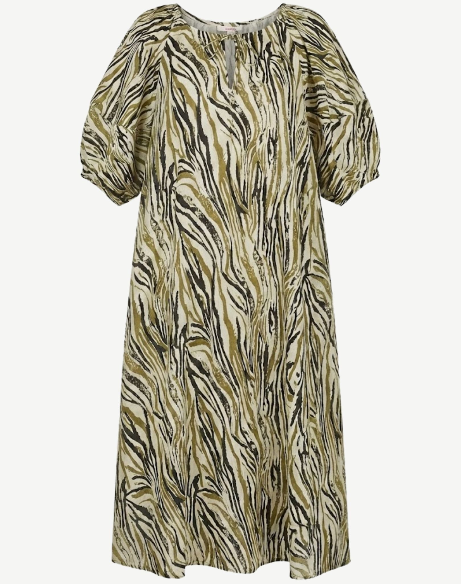 Abstract Animal Linen Midi Dress Corfu Jeans