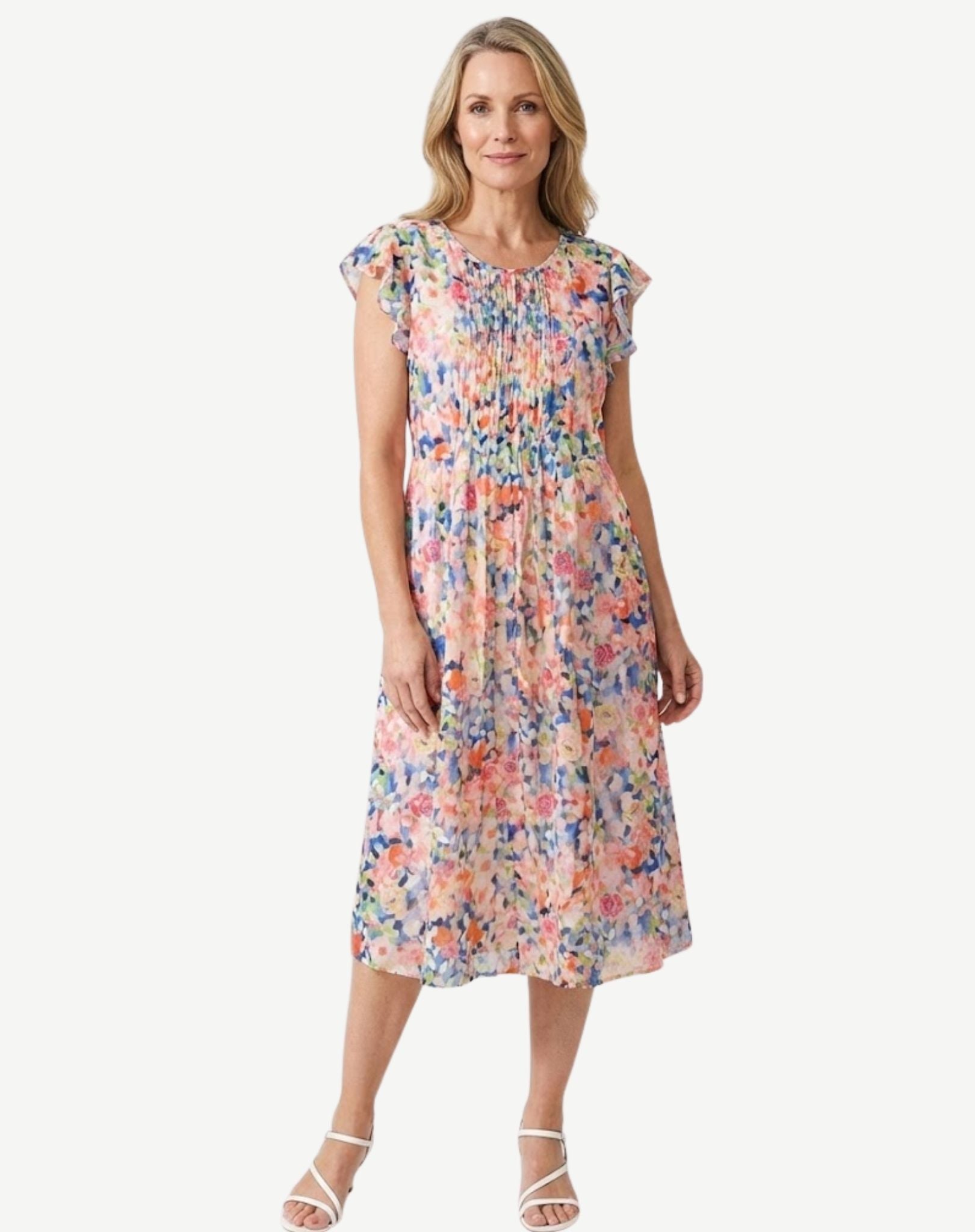Breezy Blooms Floral Midi Dress Corfu Jeans