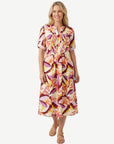 Organic Soft Print Midi Dress Corfu Jeans