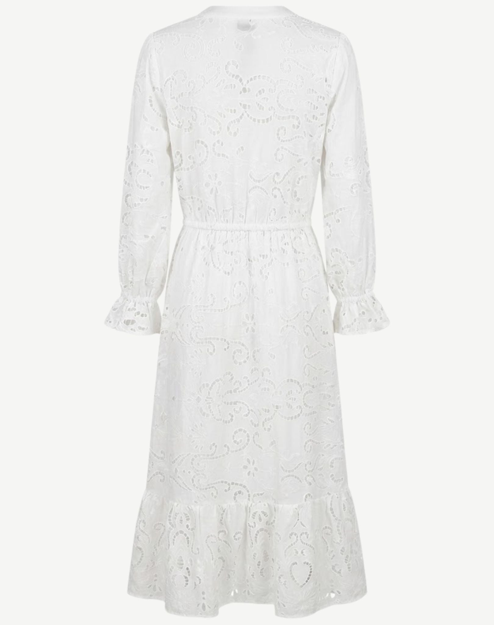 White Embroidered Cotton Midi Dress Corfu Jeans