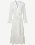 White Embroidered Cotton Midi Dress Corfu Jeans