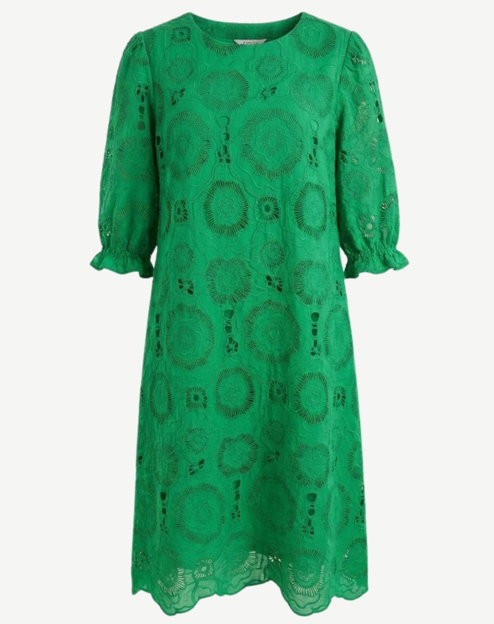 Matcha Embroidered Cotton Dress Corfu Jeans