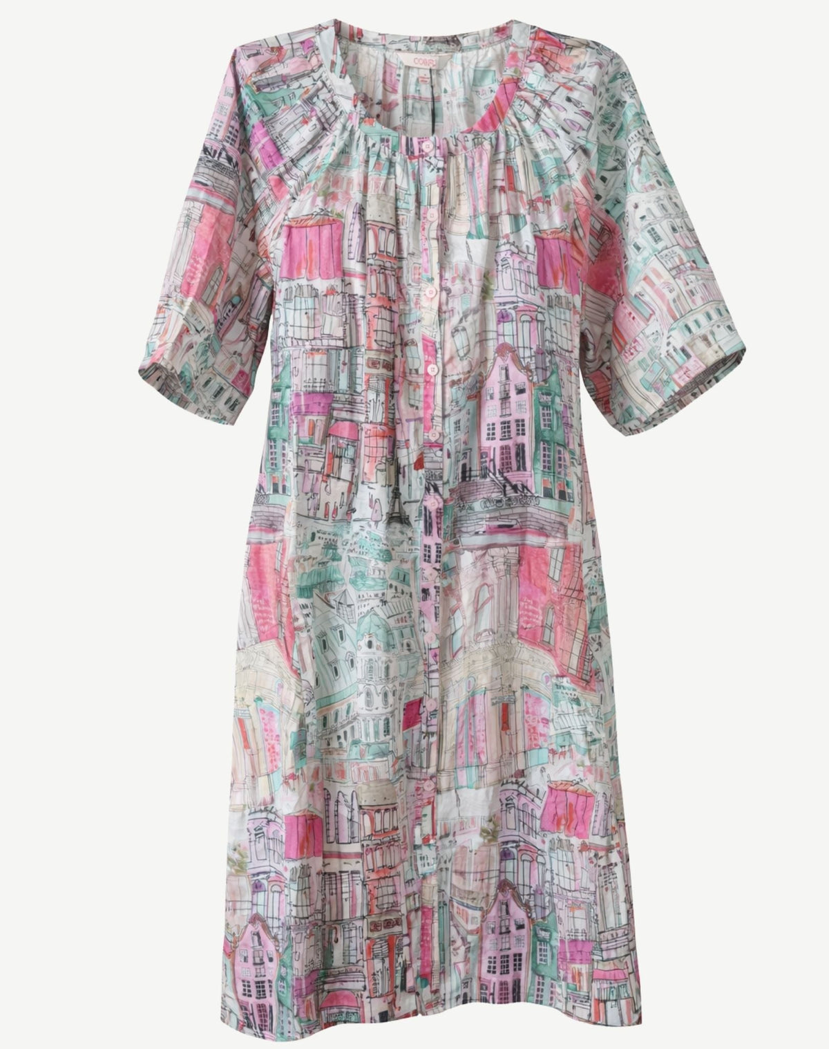 Summer Streets Cotton Print Midi Dress Corfu Jeans