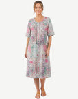 Summer Streets Cotton Print Midi Dress Corfu Jeans