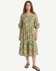 Eden Air Floral Midi Dress Corfu Jeans